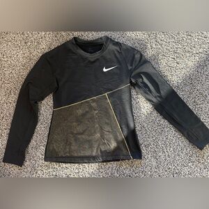 Nike PRO Dri - Fit Kids Black and Gold Long Sleeve